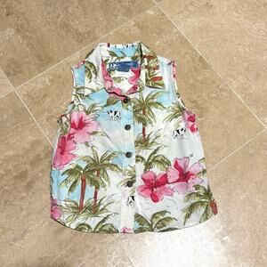 Vintage Y2K Little Big Dogs Hawaiian tank
